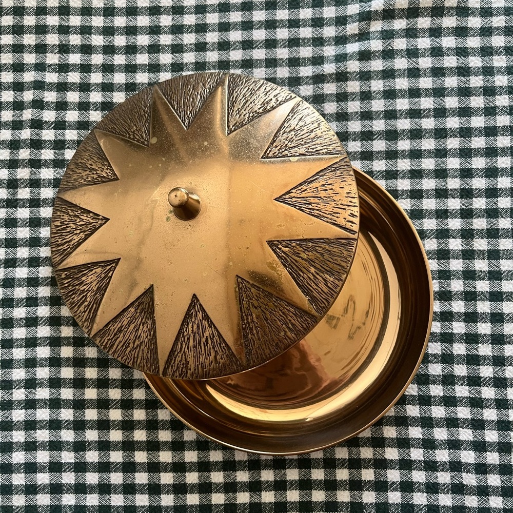 Vintage Brass Lidded Dish